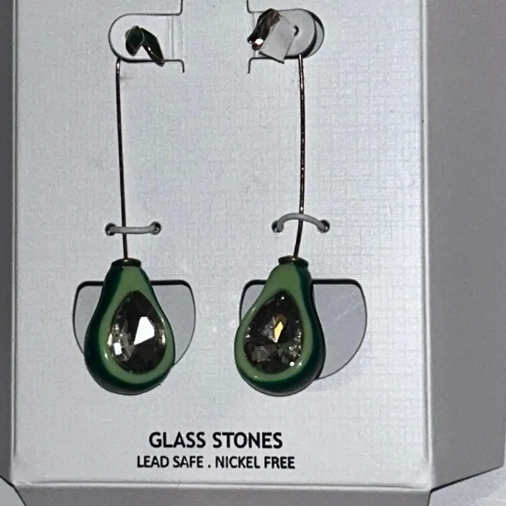 Piper K Avocado Party Preppy Casual Festival Whimsical Cuff 2.5” Dangle Earrings